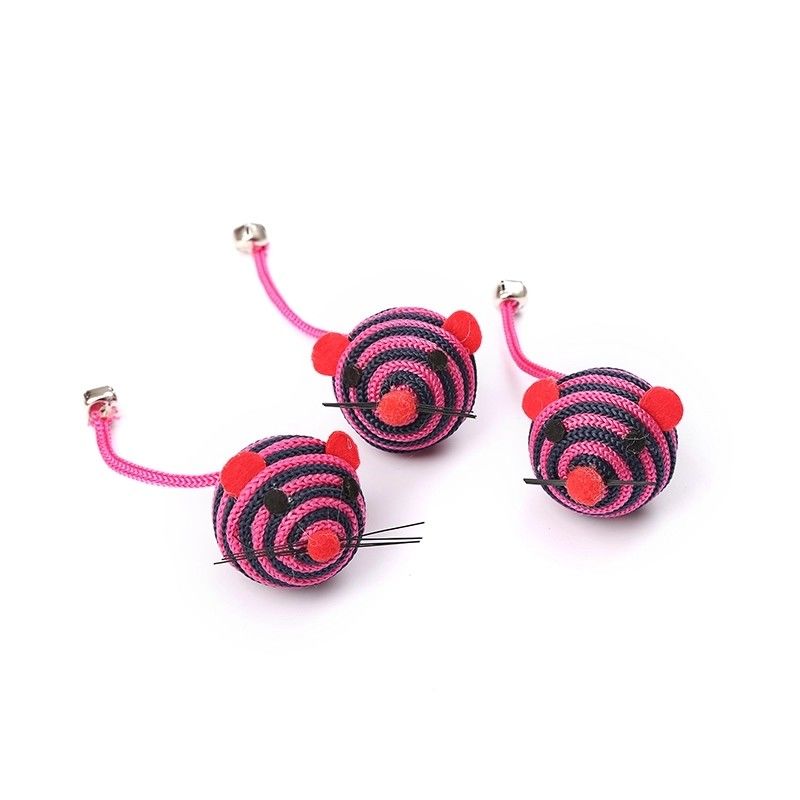 Nylonmäuse schnur-Seil-Bell Cat Pet Toys With A fangen Cat Mouse Toy