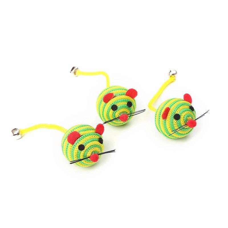 Nylonmäuse schnur-Seil-Bell Cat Pet Toys With A fangen Cat Mouse Toy