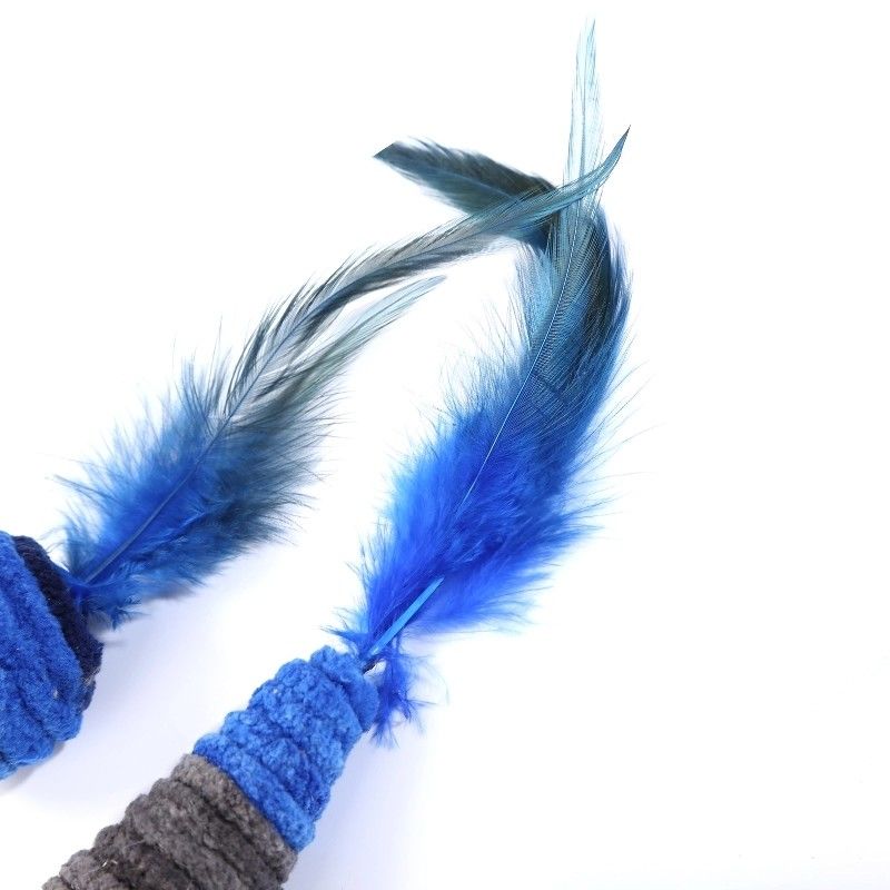 Selbsterregte Cat Pet Toys Dark Blue-Feder-Maus Cat Toy Anti Depression