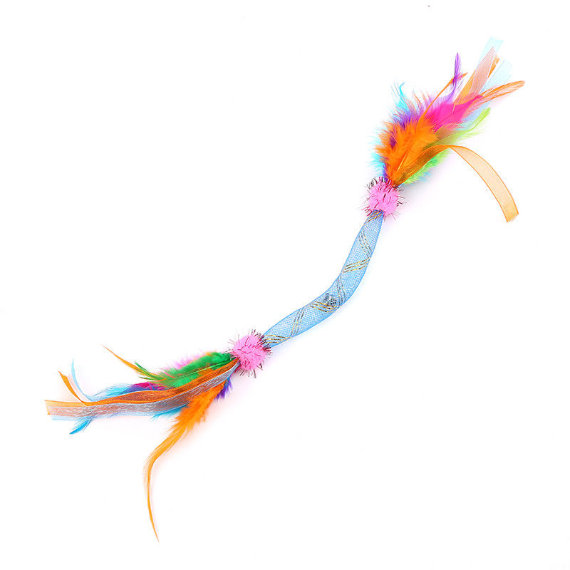 Weiche Feder Plastik-Cat Toy Cat Interactive Feather Toys der umweltfreundlichen hohen Qualität mit Bell