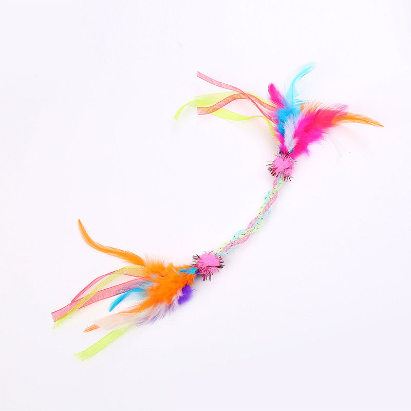 Weiche Feder Plastik-Cat Toy Cat Interactive Feather Toys der umweltfreundlichen hohen Qualität mit Bell