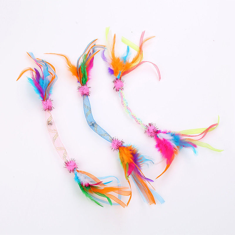 Weiche Feder Plastik-Cat Toy Cat Interactive Feather Toys der umweltfreundlichen hohen Qualität mit Bell