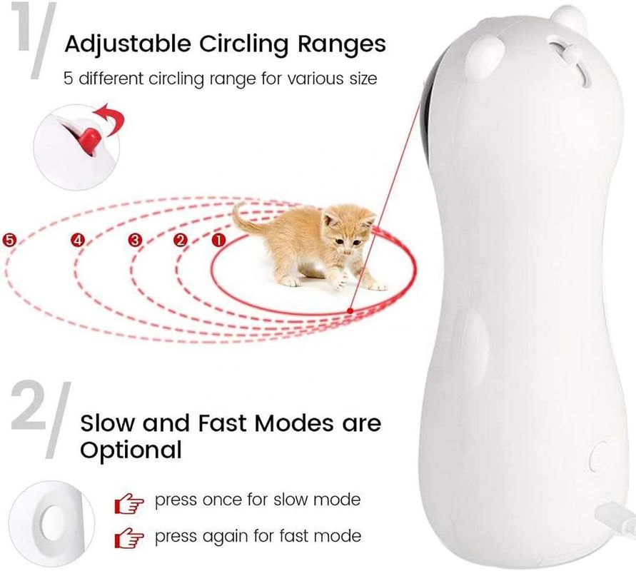 Wechselwirkende automatische Aufladung Cat Laser Toy For Kitten-USB automatisierte Laser-Zeiger Cat Toy