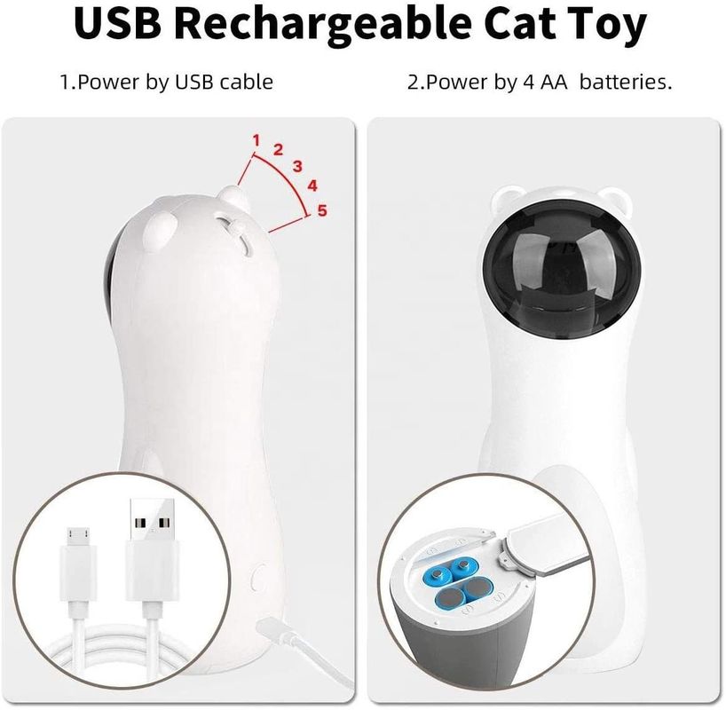 Wechselwirkende automatische Aufladung Cat Laser Toy For Kitten-USB automatisierte Laser-Zeiger Cat Toy