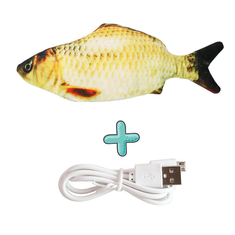 Elektrischer schlaffer Fisch Cat Toy Simulation Wiggle Fish Catnip spielt Plüsch, den wechselwirkender beweglicher Tanzen-Fisch für Katzen spielt