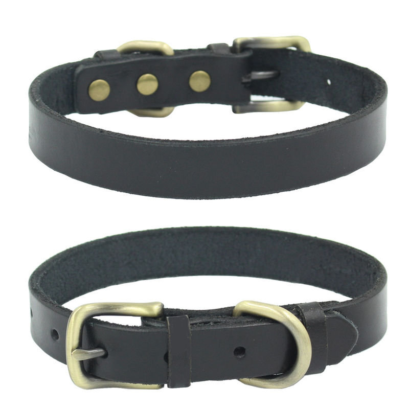 Personifiziertes Haustier-Kragen-echtes ledernes Hundehalsring-justierbare Mode-ledernes Haustier Cat Collar