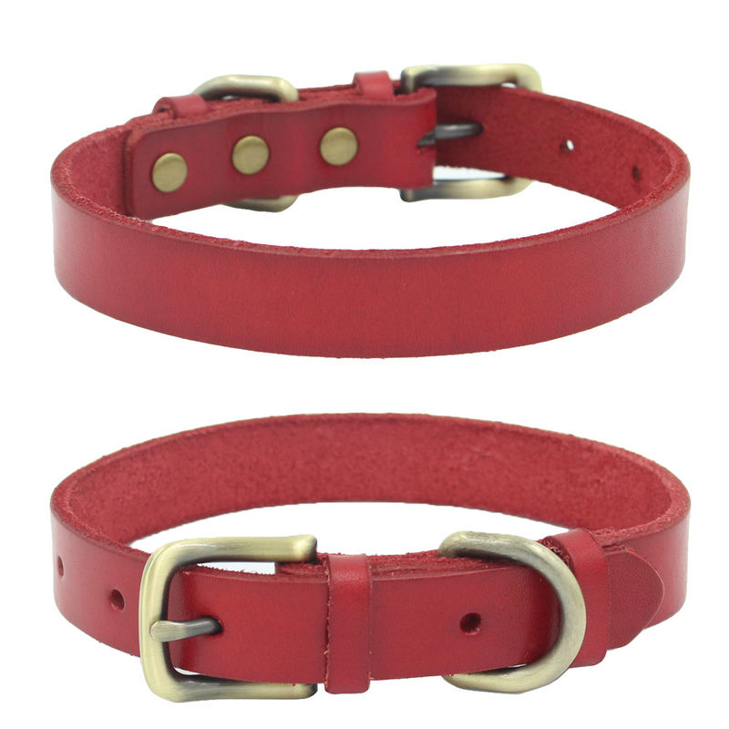 Personifiziertes Haustier-Kragen-echtes ledernes Hundehalsring-justierbare Mode-ledernes Haustier Cat Collar