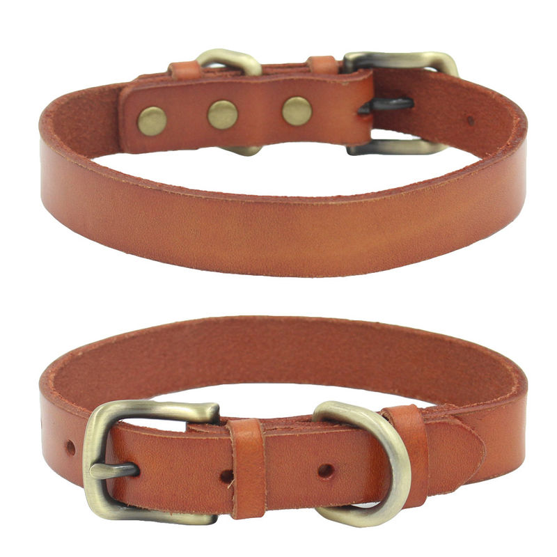 Personifiziertes Haustier-Kragen-echtes ledernes Hundehalsring-justierbare Mode-ledernes Haustier Cat Collar