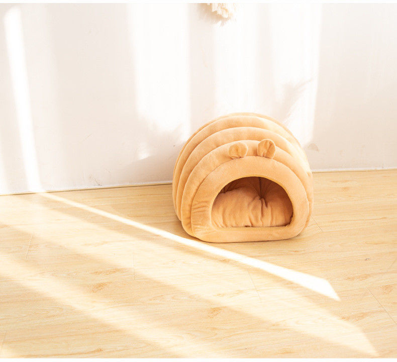 Halbgeschlossenes bequemes Haustier-Bett beruhigen sich Schlaf-Mat Removeable Cover Nest For-Katze