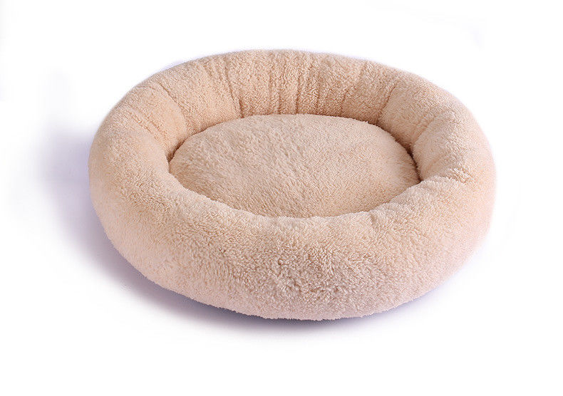 Luxusplüsch-weiches rundes Donut-Hundebett-waschbares Kissen-Sofa 560g für Katze