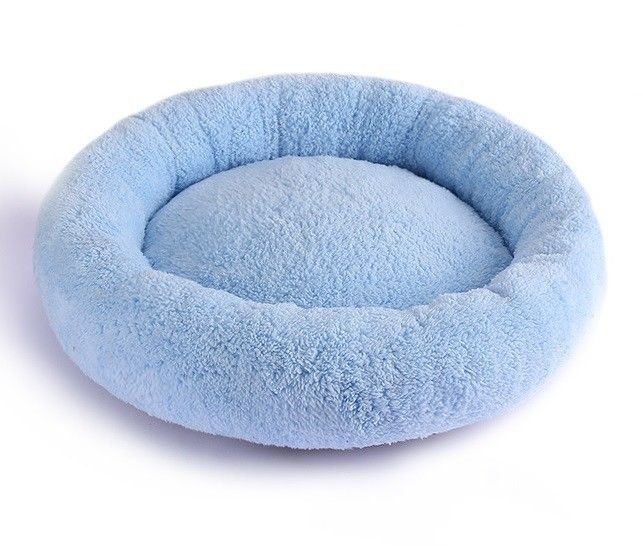 Luxusplüsch-weiches rundes Donut-Hundebett-waschbares Kissen-Sofa 560g für Katze