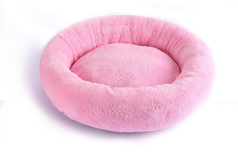 Luxusplüsch-weiches rundes Donut-Hundebett-waschbares Kissen-Sofa 560g für Katze