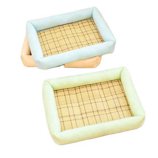 Abkühlendes Welpen-Schlafenbett Straw Bamboo Cozy Summer Dog-Bett-650g