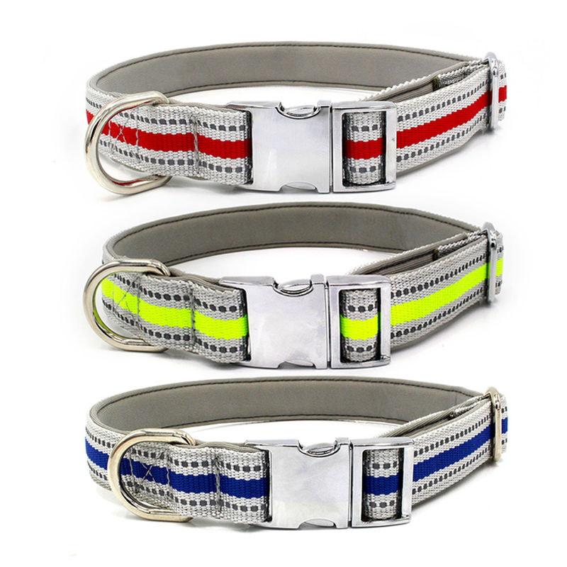 Bequeme Zink-Legierungs-Zugschnur-Welpen-Führung und Kragen stellten reflektierende Band-Hundeleine ein