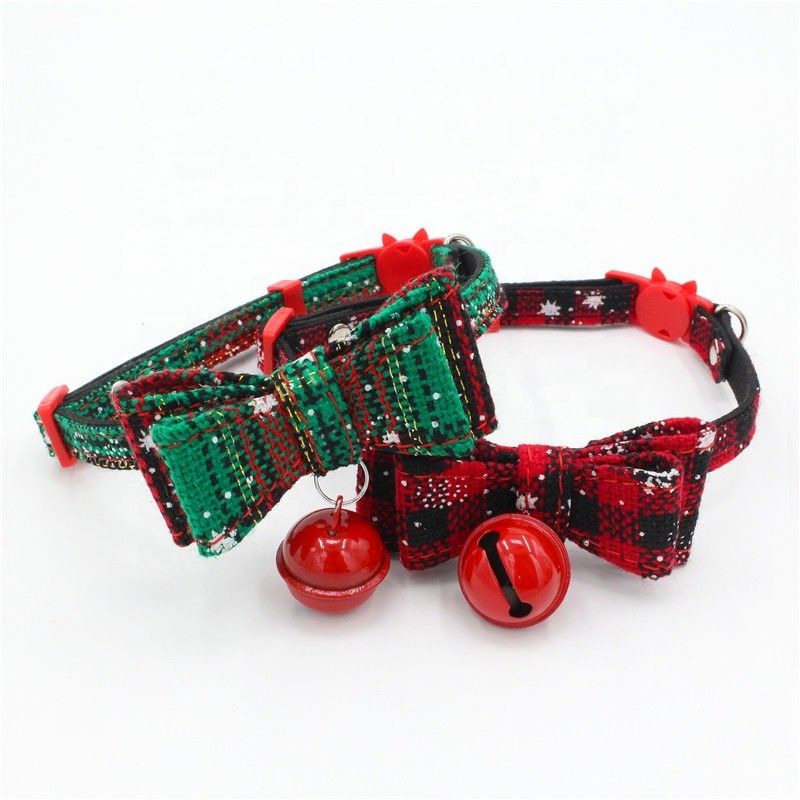 BSCI-Kragen-Leinen-Geschirr stellte abgespaltenes justierbares Sicherheits-Weihnachten Cat Collar Bell ein