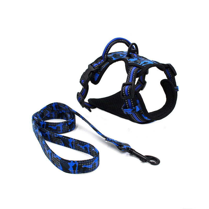 Moderne reflektierende Breathable weiche Luft Mesh Chest Strap Traction Rope stellte Hunde bekleiden Leine ein