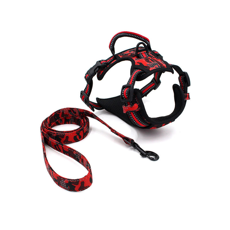 Moderne reflektierende Breathable weiche Luft Mesh Chest Strap Traction Rope stellte Hunde bekleiden Leine ein