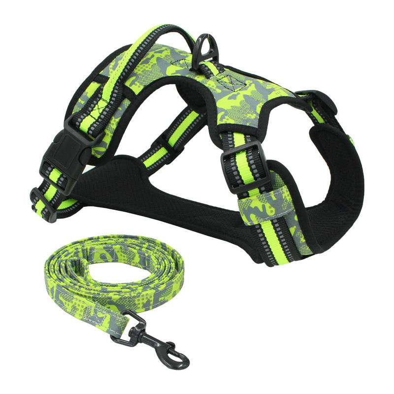 Moderne reflektierende Breathable weiche Luft Mesh Chest Strap Traction Rope stellte Hunde bekleiden Leine ein
