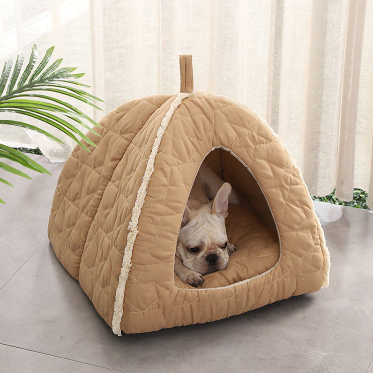 Plüsch-Haustier-Zelt mit Reißverschluss-abnehmbarer Mat Dog Bed With Non-Beleg-unterem Iglu Cat House Kennel