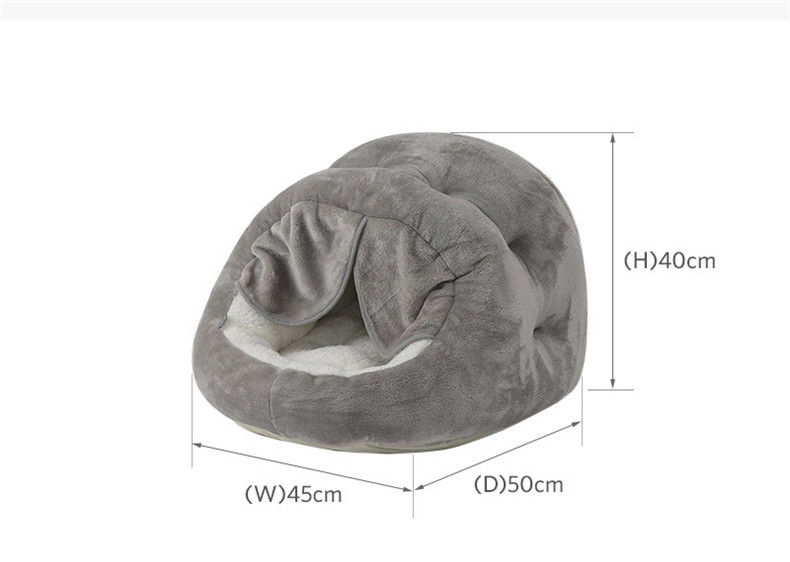 Geglaubtes Hunde-Bett-Haustier betten Luxus-Cat Cave Plush Yurt Door-Vorhang-bequeme halbgeschlossene Haustier-Hundehütte