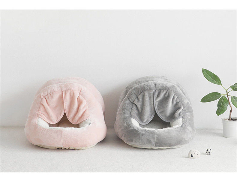 Geglaubtes Hunde-Bett-Haustier betten Luxus-Cat Cave Plush Yurt Door-Vorhang-bequeme halbgeschlossene Haustier-Hundehütte