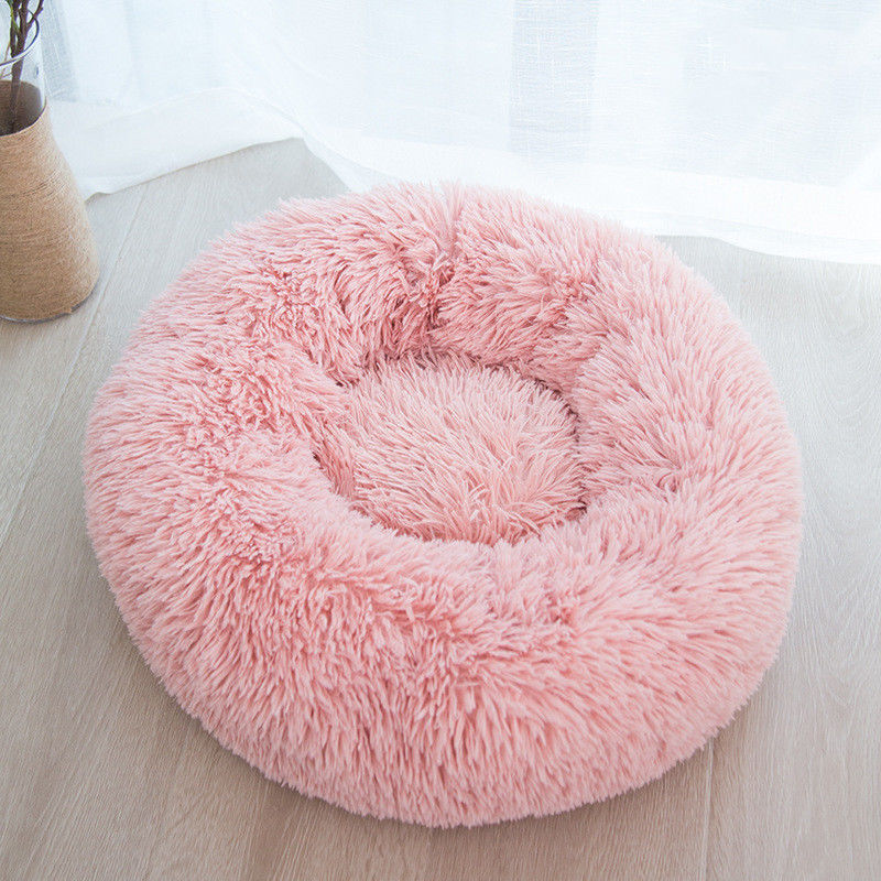 Betten warmes Plüsch-Haustier der hohen Qualität Luxusultra weiche flaumige Donut Cuddler-Katzen, die Hunde Faux-Pelz-Hundeberuhigendes Bett nisten