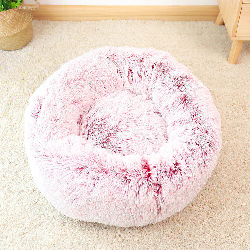 Betten warmes Plüsch-Haustier der hohen Qualität Luxusultra weiche flaumige Donut Cuddler-Katzen, die Hunde Faux-Pelz-Hundeberuhigendes Bett nisten