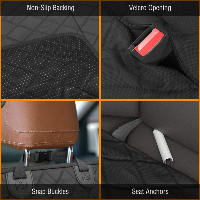 Fahrzeug angebrachte Hunderücksitz-Abdeckung Mat Black Waterproof 137*147cm