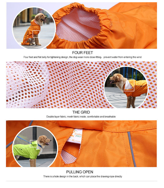 Hunderegen-Klage des Winter-warme Breathable reflektierende gelber Hunderegenmantel-S-XXL