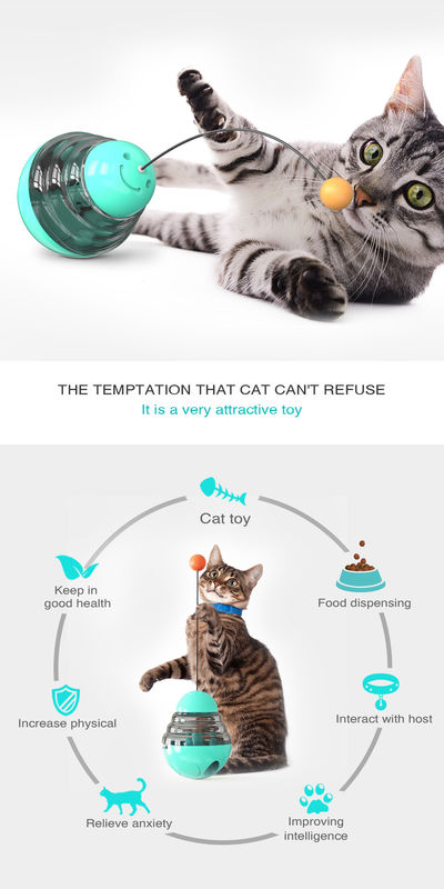 2 in 1 wechselwirkendem Cat Slow Feeder Ball Detachable-Trommel-Shaped Pet Treat-Ball
