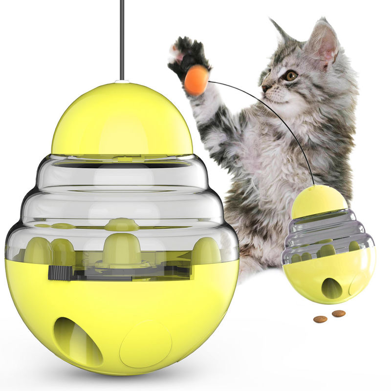 2 in 1 wechselwirkendem Cat Slow Feeder Ball Detachable-Trommel-Shaped Pet Treat-Ball