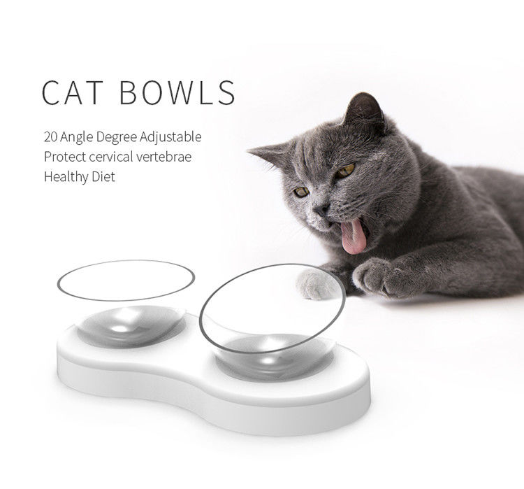 Erhöhte doppelte kleine Tiere Cat Food Bowls Funny Fors 32.3*16.5*9.5cm