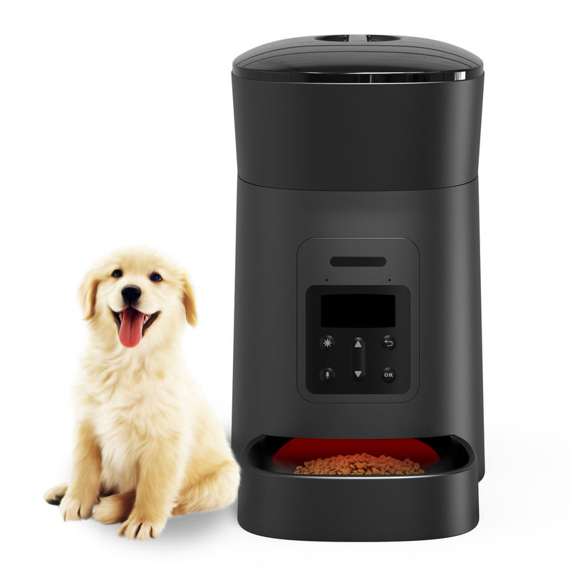 Streichelt automatische Hundezufuhr und -Wasserspender mit der entworfenen Nahrungsmittelschüssel