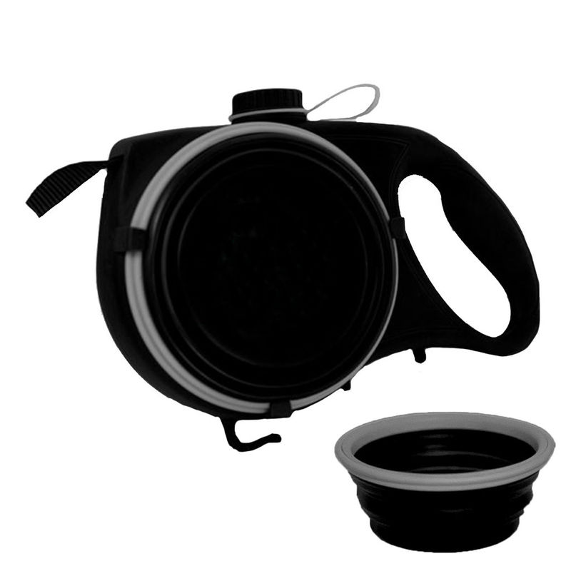 Multifunktions5 in 1 Nylonhundeleinen-Wasser-Flasche mit Schüssel-Abfall-Taschen-Zufuhr