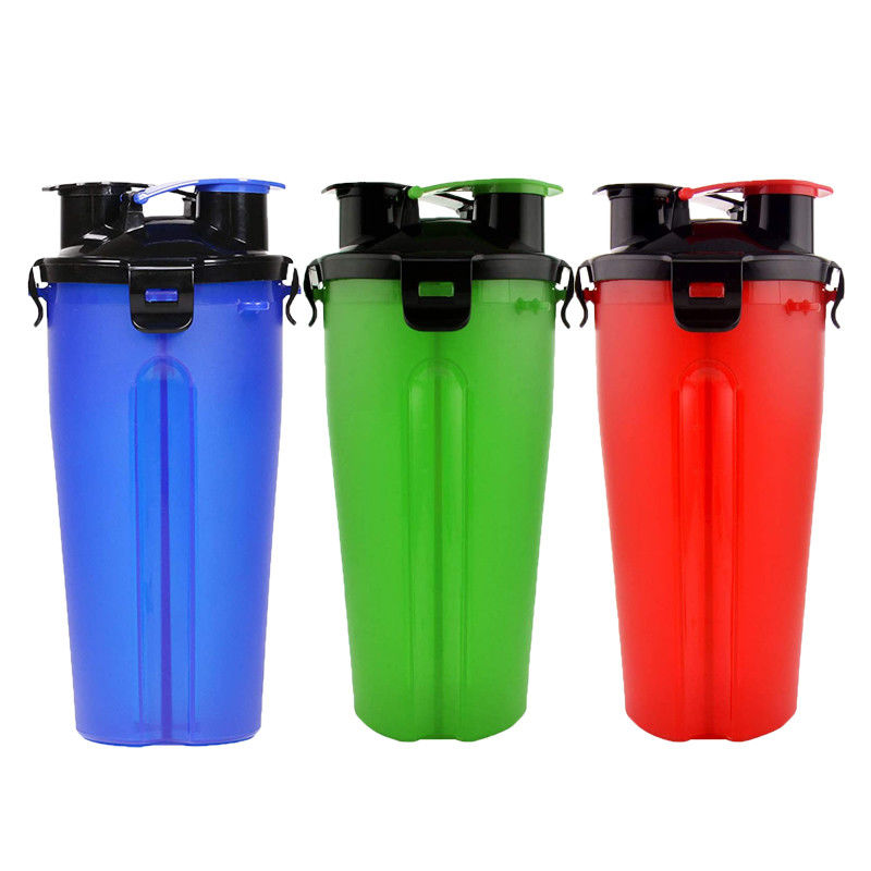 Tragbare Reise 2 in 1 Hundewasser-Flasche 12oz für Haustiere Nahrung u. Wasser im Freien