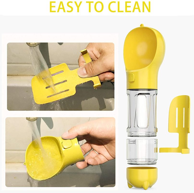 Multifunktions2 in 1 Hundetragbarer Welpen-Wasser-Flasche mit Nahrungsmittelkasten-Schaufel-Abfall-Taschen
