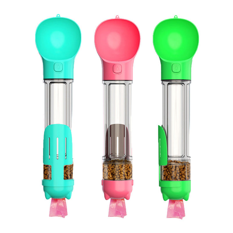 4 in 1 Wasser-Flasche des Hund300ml mit Nahrungsmittelwasser-Speicher-faltbarer Hundewasser-Flasche