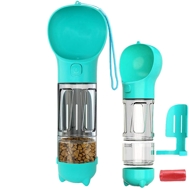 4 in 1 Wasser-Flasche des Hund300ml mit Nahrungsmittelwasser-Speicher-faltbarer Hundewasser-Flasche