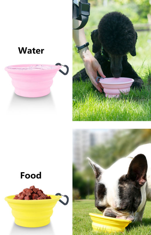 Silikon-Reise-Wasser-Schüssel im Freien für Hunde-Cat Dog Food And Water-Schüssel