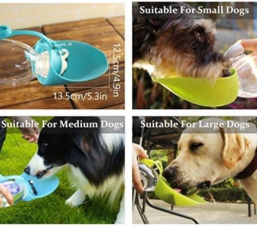 Hallupets-Silikon-Hundewasser-Flaschen-Leck prüfen tragbare 2 in 1 Hundeflasche
