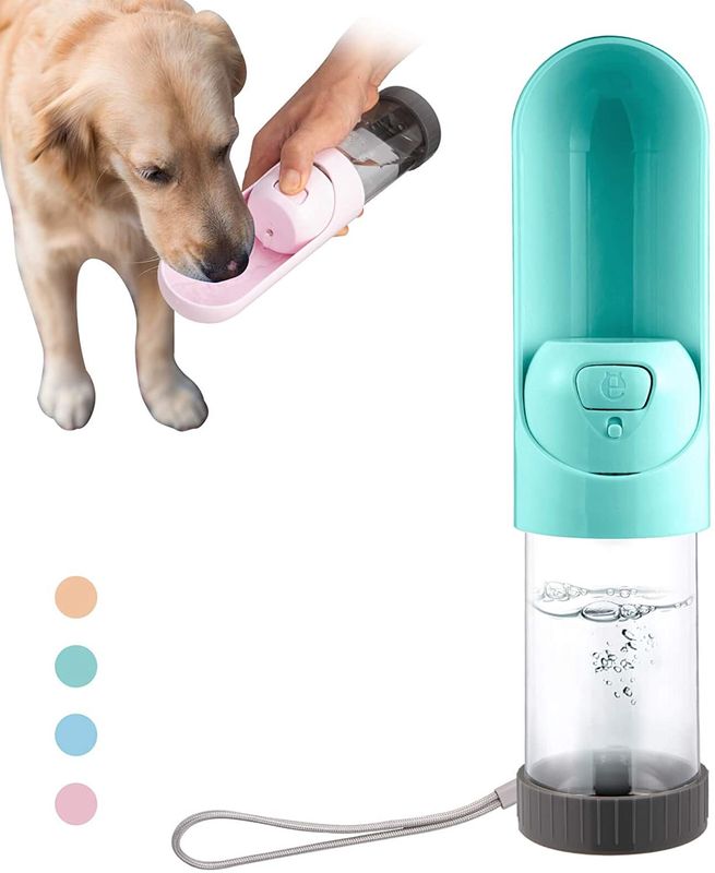 Zusammenklappbare tragbare Schoßhund-Wasser-Flasche für Gehen das im Freien