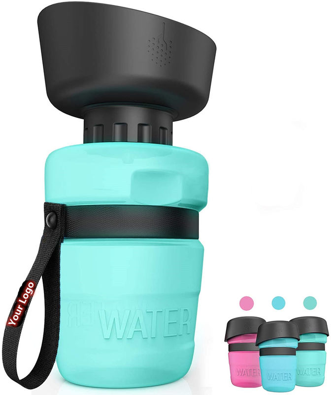HDPE 520ml Silikon-Haustier-Wasser-Flaschen-Leck-Beweis-Hundewasser-Flasche
