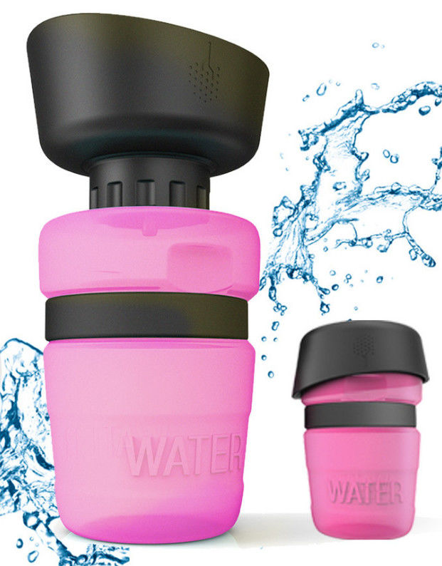 HDPE 520ml Silikon-Haustier-Wasser-Flaschen-Leck-Beweis-Hundewasser-Flasche