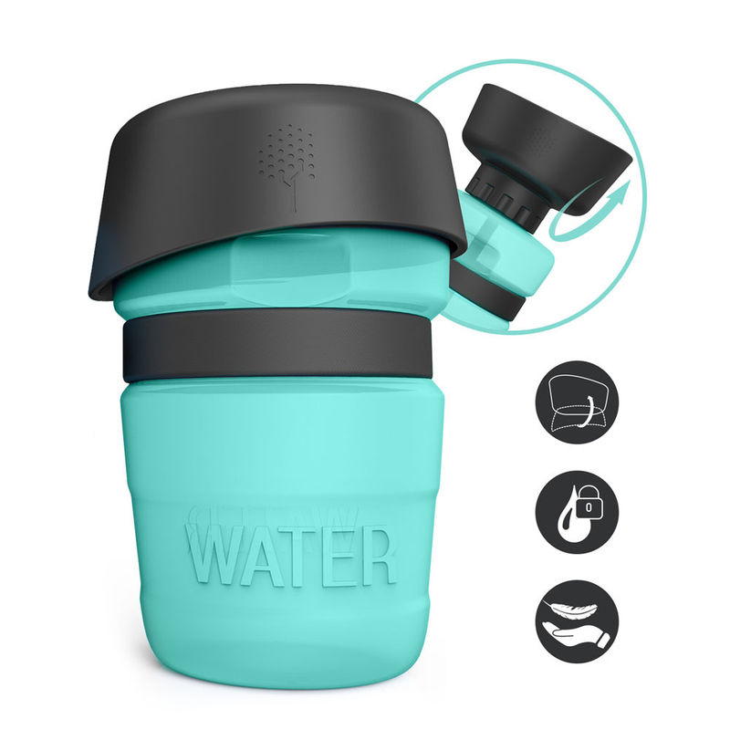 HDPE 520ml Silikon-Haustier-Wasser-Flaschen-Leck-Beweis-Hundewasser-Flasche