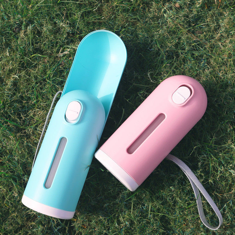 Faltbares Hundewasser-Flaschen-Zufuhr-Rosa-Blau
