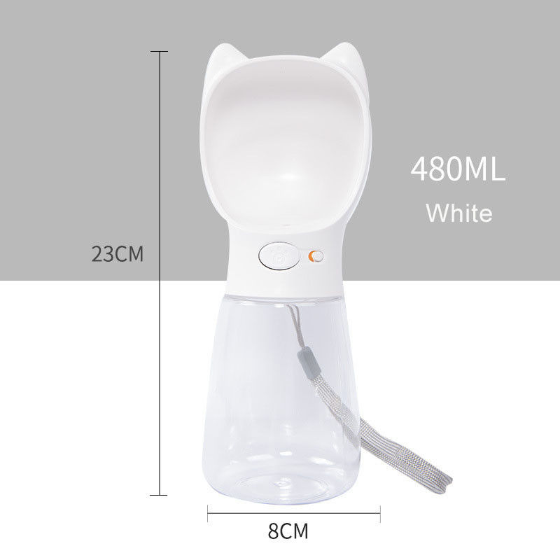480-ml-tragbare Reise-Haustier-Wasser-Flasche für Hundebulldogge