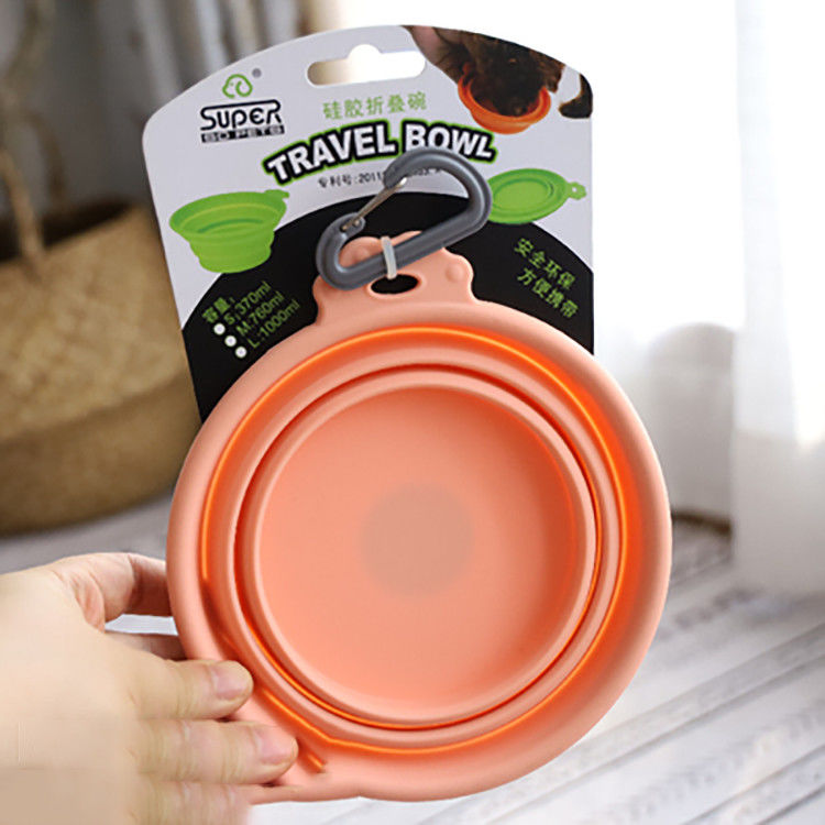 dehnbare Hundeschüssel des Silikon-24oz für Reise-Fütterungsund Bewässerungsteller