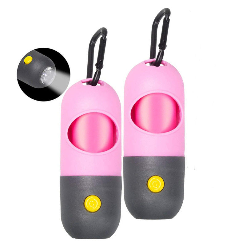 LED-Taschenlampen-Welpen-Heck-Taschen-Zufuhr-Halter PET mit 15 Leck-Beweis-Abfall-Taschen