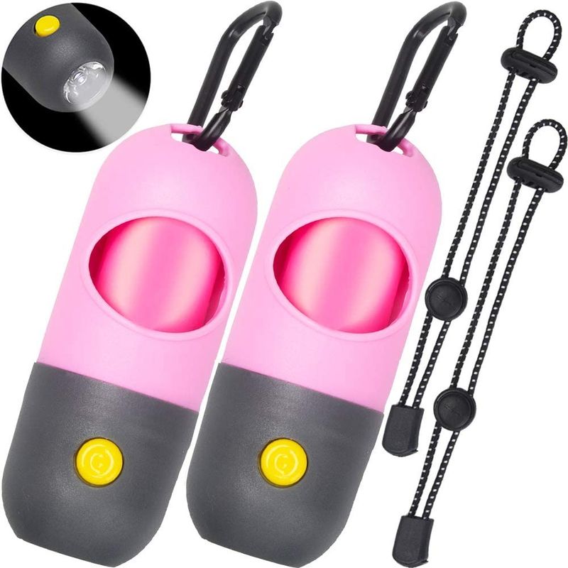 LED-Taschenlampen-Welpen-Heck-Taschen-Zufuhr-Halter PET mit 15 Leck-Beweis-Abfall-Taschen